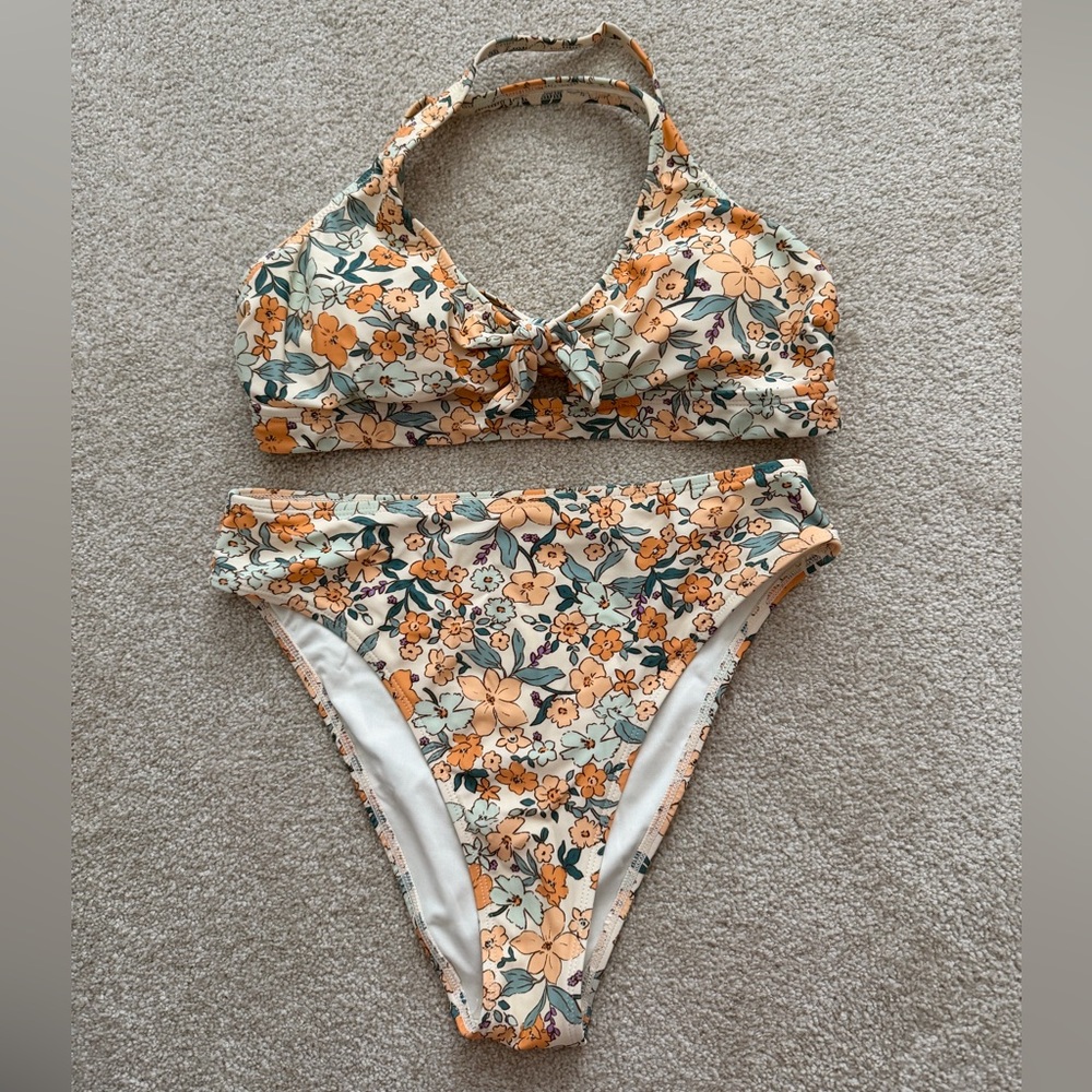 Floral Halter Bikini Set